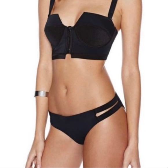 DreamMonstar Black Neoprene bikini bottoms M - Picture 2 of 13